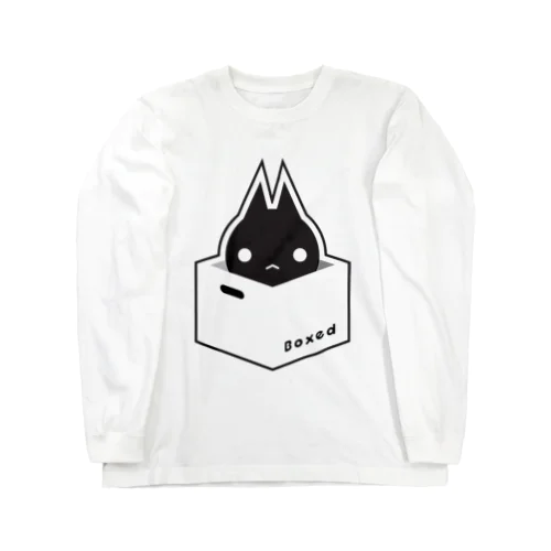 【Boxed * Cat】黒Ver ロングスリーブTシャツ