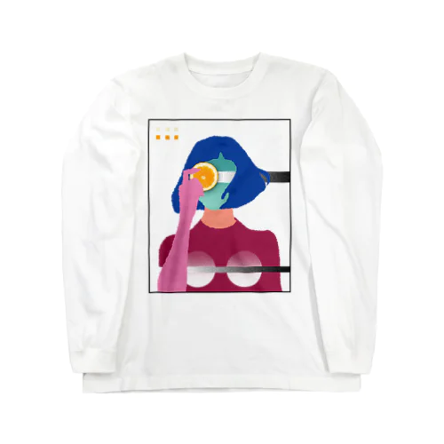 Orange Girl (black frame) Long Sleeve T-Shirt