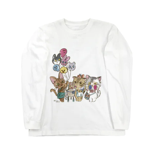 ハウルくん一家団体旅行 Long Sleeve T-Shirt