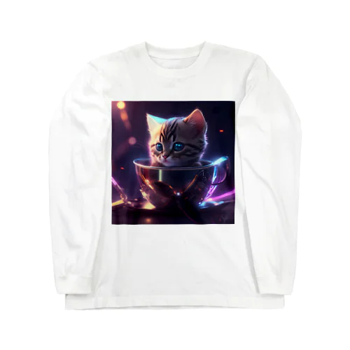 サイバー猫a Long Sleeve T-Shirt