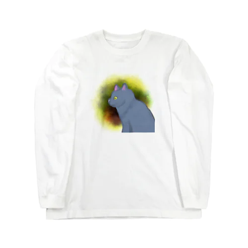 グレーの猫 Long Sleeve T-Shirt