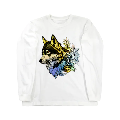 Wolf with Grass Ⅱ ロングスリーブTシャツ