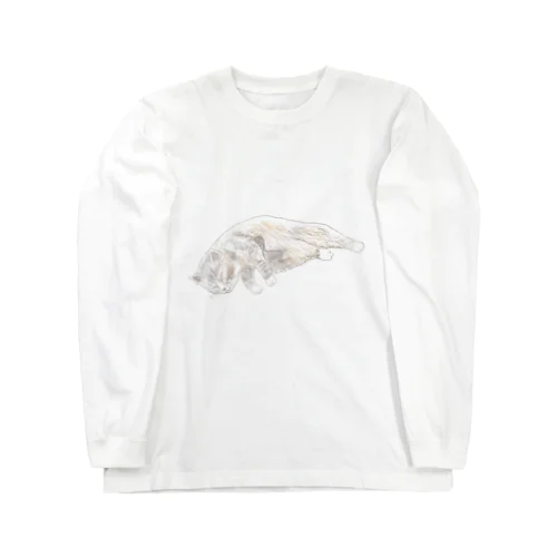 公園で日向ぼっこしている三毛猫ちゃん② Long Sleeve T-Shirt