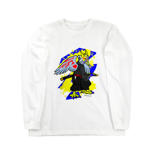 刀と猛禽類イメージのドラゴン Long Sleeve T-Shirt