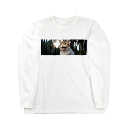 森の中で子猫がニャーン♪ Long Sleeve T-Shirt