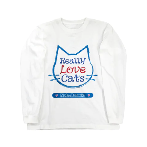 ねこ大好き　ReallyLoveCats ロングスリーブTシャツ