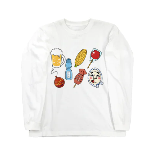 夏祭り・縁日セットイラスト Long Sleeve T-Shirt