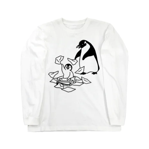 ティッシュを全部出すペンギン Long Sleeve T-Shirt