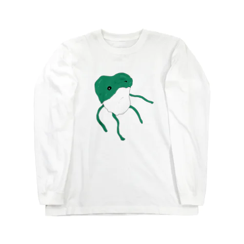 Pompom art 《濃緑カエル》 ロングスリーブTシャツ