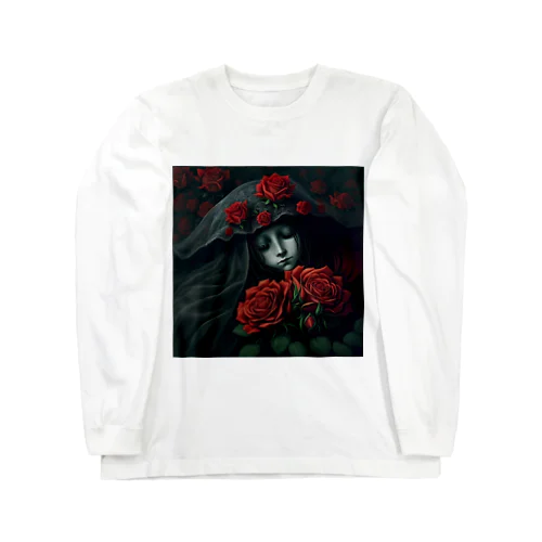 赤い薔薇の休息 Long Sleeve T-Shirt