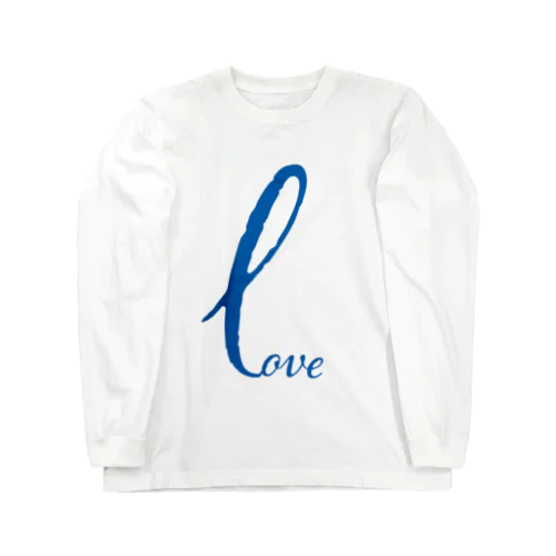 Love Blue Ribbon ロングスリーブTシャツ