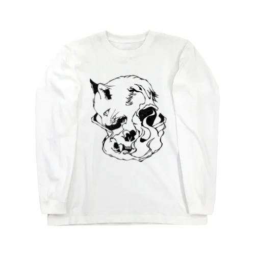 Cats And Skulls ロングスリーブTシャツ