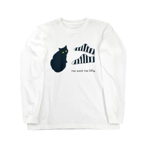 黒猫と靴下 Long Sleeve T-Shirt