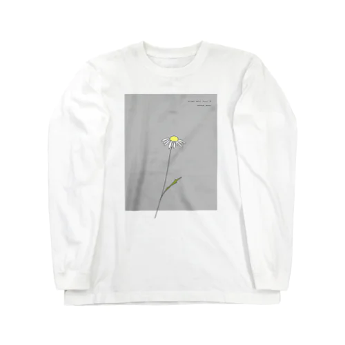 *White flower . ロングスリーブTシャツ