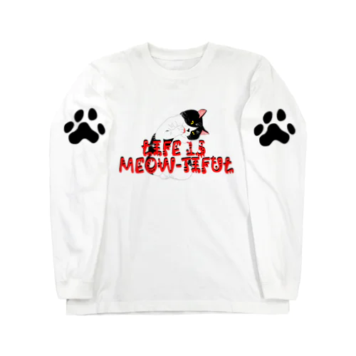 LIFE IS MEOW-TIFUL（黒ラインロゴ） Long Sleeve T-Shirt