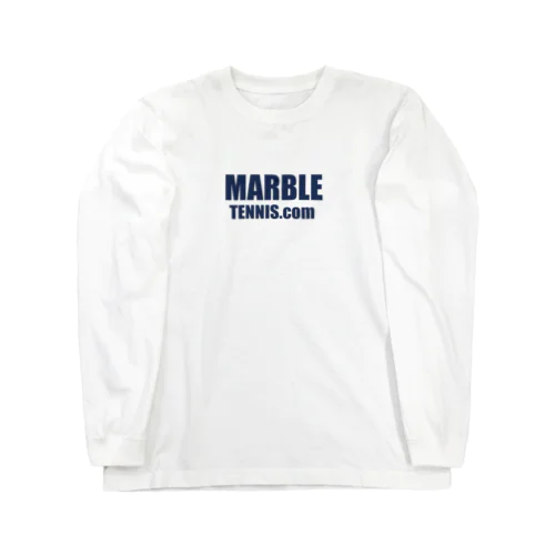 MARBLE TENNIS.com (Navy logo） ロングスリーブTシャツ