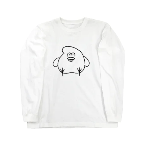 とりもち(モノクロ) Long Sleeve T-Shirt