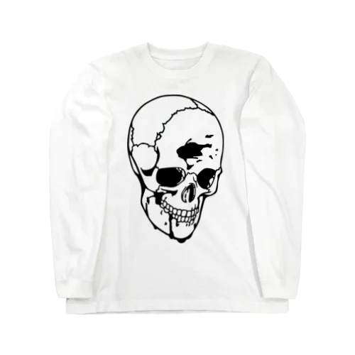 左下向きスカル Long Sleeve T-Shirt