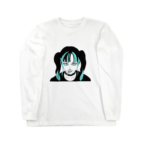 stick out your tongue:blue Long Sleeve T-Shirt