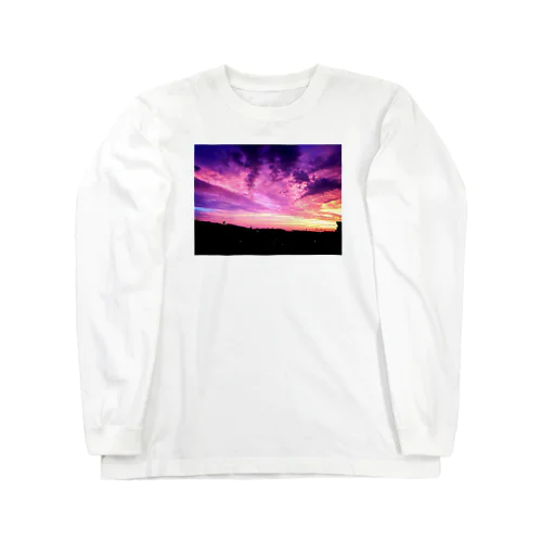 夕焼けと鱗雲 ロングスリーブTシャツ