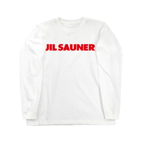 JIL SAUNER-ジルサウナー-赤ロゴ ロングスリーブTシャツ