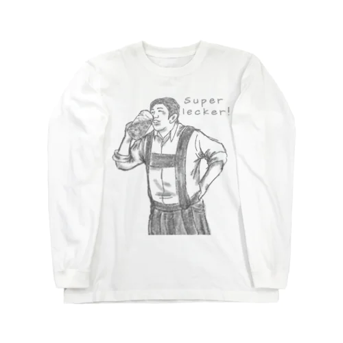 SUPER LECKER! (モノクロバージョン） Long Sleeve T-Shirt