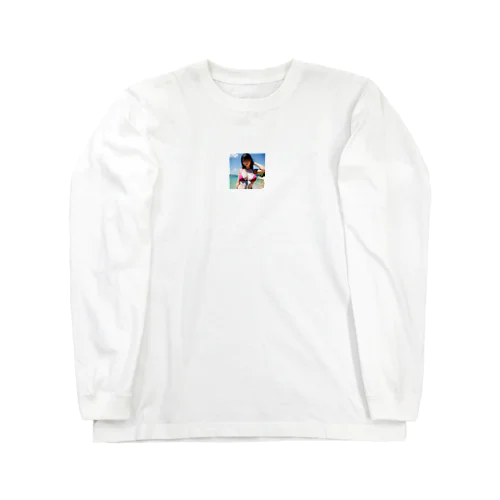 夏のビーチのハイビスカスちゃん Long Sleeve T-Shirt