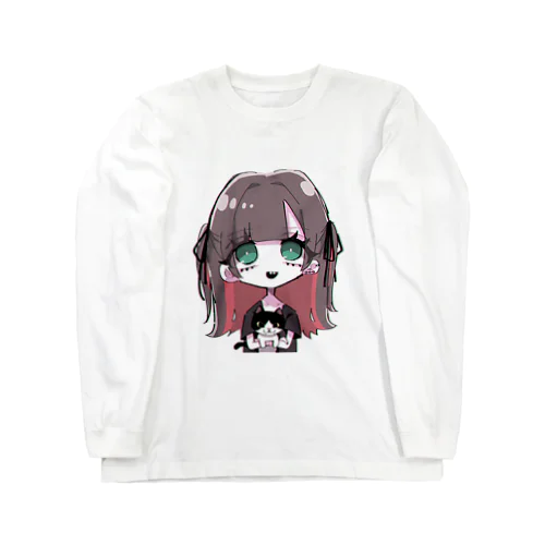 女の子と猫 Long Sleeve T-Shirt