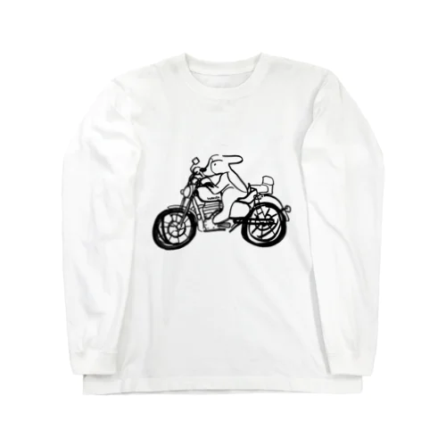 バイク乗りのワンタ ロングスリーブTシャツ