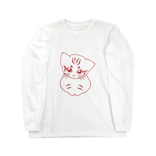 砂漠にいそうな猫さん（線画バージョン） Long Sleeve T-Shirt