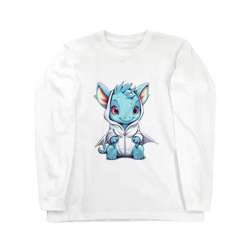 パーカーを着ているドラゴン Long Sleeve T-Shirt