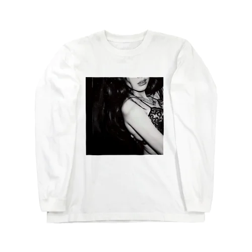 The Intersection of a Turning Woman and AI: A Genesis of New Life #011 #forntprint Long Sleeve T-Shirt