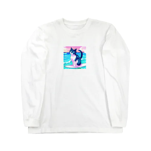 サーフィンネコ Long Sleeve T-Shirt