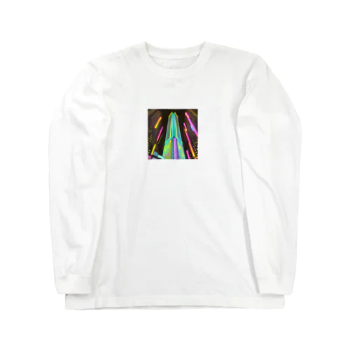 空に輝く星たちのように美しく光り輝くシティー Long Sleeve T-Shirt