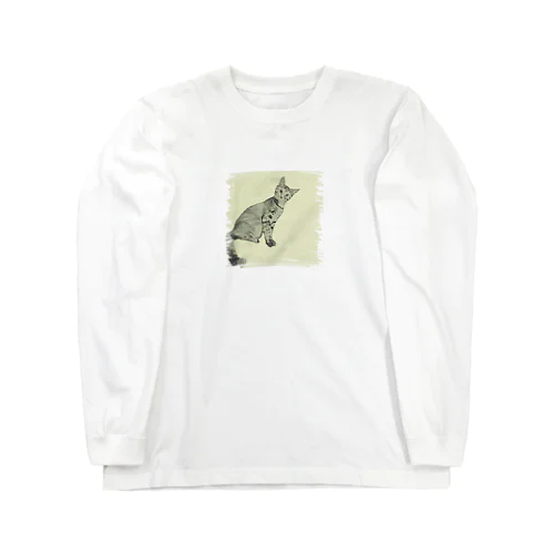 カーテンレールから見下ろすコハク Long Sleeve T-Shirt