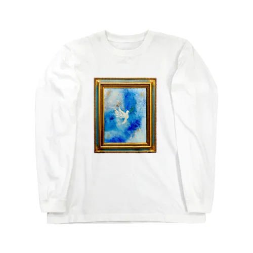 新しい地球へ飛び立つ平和のハト Long Sleeve T-Shirt