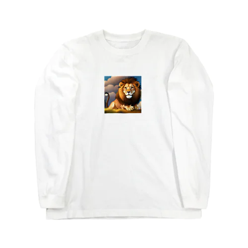 かわいいライオン ロングスリーブTシャツ