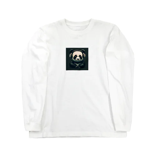 Headphones & Pandas（ヘッドホン & パンダ） Long Sleeve T-Shirt