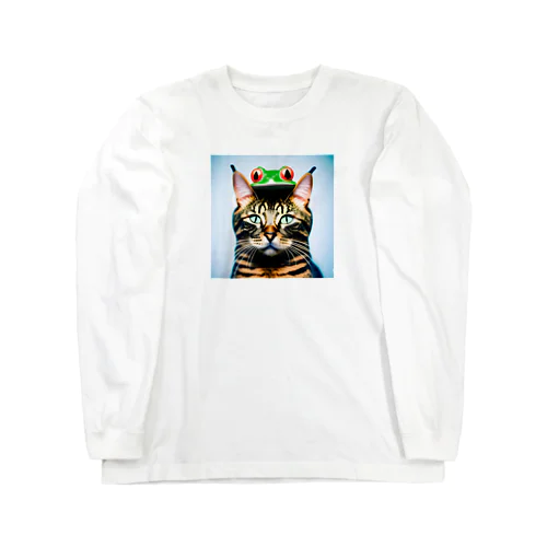 カエル猫ちゃんです。 Long Sleeve T-Shirt