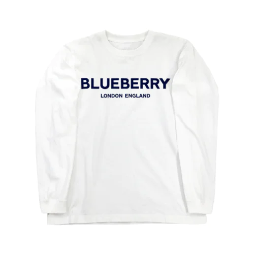 BLUEBERRY LONDON ENGLAND-ブルーベリー ロンドン イングランド- ブルーネイビーロゴ Long Sleeve T-Shirt