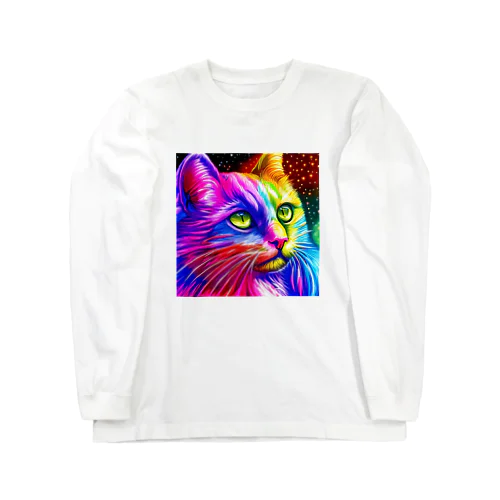 レインボー猫1号くん Long Sleeve T-Shirt