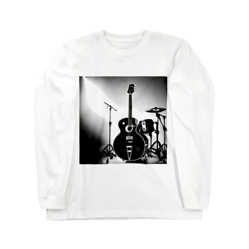 音楽の心・白黒で描かれた情熱の瞬間 Long Sleeve T-Shirt