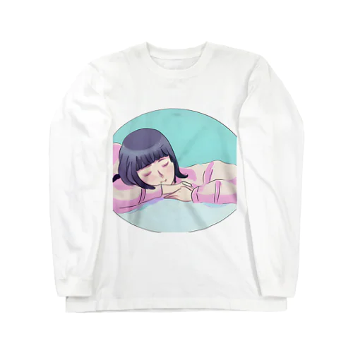 眠っている彼女 ロングスリーブTシャツ