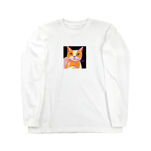 猫のイラストグッズ ロングスリーブTシャツ