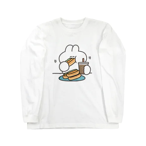 ホットドックとうさちゃん Long Sleeve T-Shirt