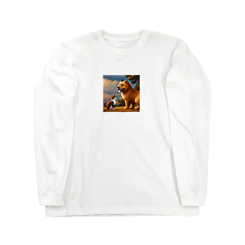 猫と犬の友情劇 Long Sleeve T-Shirt