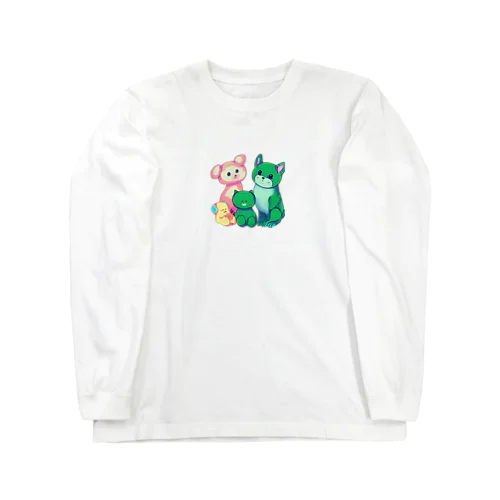 可愛い　動物達　アニメ Long Sleeve T-Shirt