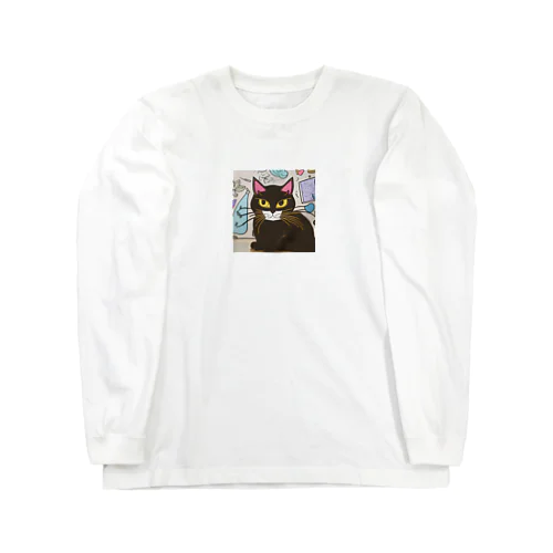 🌟 はにゃん一号店くろねこ 🌟 Long Sleeve T-Shirt