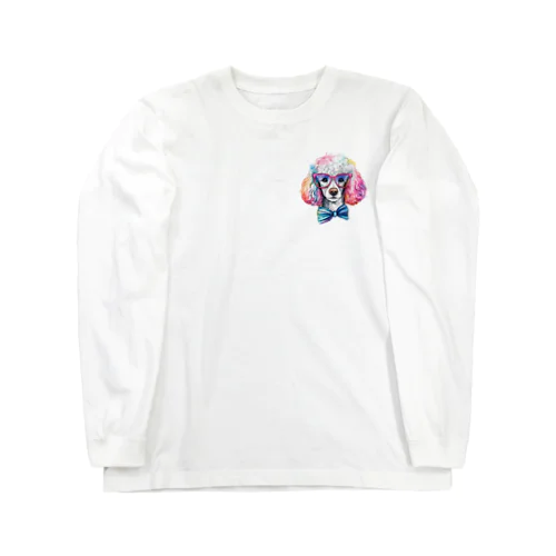 プードルめがね Long Sleeve T-Shirt