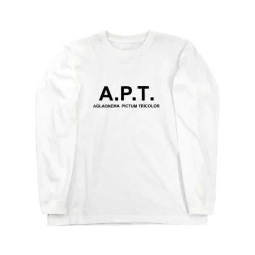 【A.P.T】アグラオネマピクタムトリカラー（ブラックロゴ） Long Sleeve T-Shirt